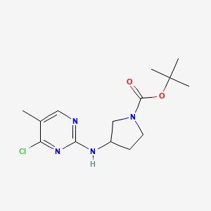 molecular formula C14H21ClN4O2 B7898655 3-(4-Chloro-5-methyl-pyrimidin-2-ylamino)-pyrrolidine-1-carboxylic acid tert-butyl ester 