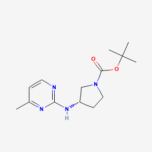 molecular formula C14H22N4O2 B7898656 (S)-3-(4-Methyl-pyrimidin-2-ylamino)-pyrrolidine-1-carboxylic acid tert-butyl ester 