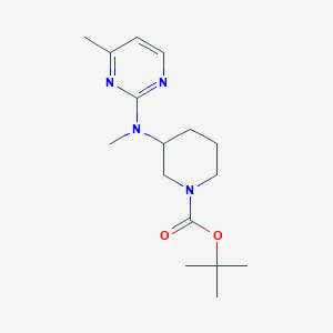 molecular formula C16H26N4O2 B7898691 tert-Butyl 3-(methyl(4-methylpyrimidin-2-yl)amino)piperidine-1-carboxylate 