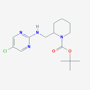 molecular formula C15H23ClN4O2 B7898722 2-[(5-Chloro-pyrimidin-2-ylamino)-methyl]-piperidine-1-carboxylic acid tert-butyl ester 