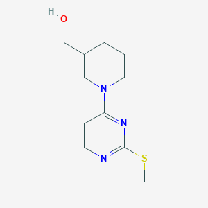 molecular formula C11H17N3OS B7898751 [1-(2-Methylsulfanyl-pyrimidin-4-yl)-piperidin-3-yl]-methanol 