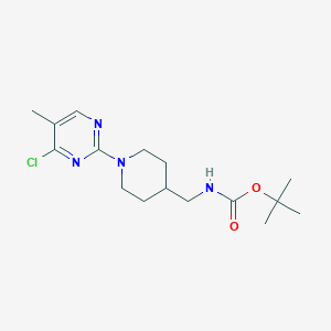 molecular formula C16H25ClN4O2 B7898754 tert-Butyl ((1-(4-chloro-5-methylpyrimidin-2-yl)piperidin-4-yl)methyl)carbamate 