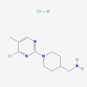 molecular formula C11H18Cl2N4 B7898759 (1-(4-Chloro-5-methylpyrimidin-2-yl)piperidin-4-yl)methanamine hydrochloride 