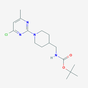 tert-Butyl ((1-(4-chloro-6-methylpyrimidin-2-yl)piperidin-4-yl)methyl)carbamate