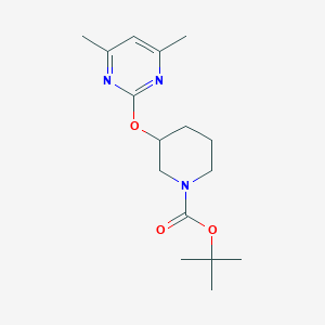 molecular formula C16H25N3O3 B7898779 3-(4,6-Dimethyl-pyrimidin-2-yloxy)-piperidine-1-carboxylic acid tert-butyl ester 