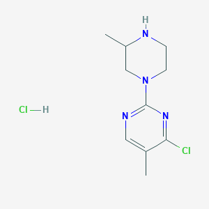 molecular formula C10H16Cl2N4 B7898826 4-Chloro-5-methyl-2-(3-methyl-piperazin-1-yl)-pyrimidine hydrochloride 