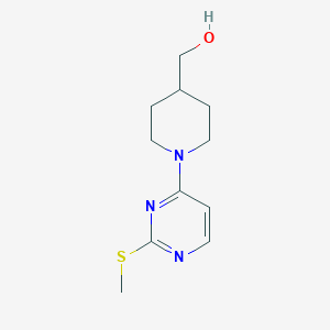 molecular formula C11H17N3OS B7898846 [1-(2-Methylsulfanyl-pyrimidin-4-yl)-piperidin-4-yl]-methanol 