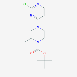 molecular formula C14H21ClN4O2 B7898857 4-(2-Chloro-pyrimidin-4-yl)-2-methyl-piperazine-1-carboxylic acid tert-butyl ester 