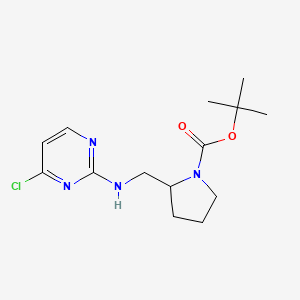 molecular formula C14H21ClN4O2 B7898871 2-[(4-Chloro-pyrimidin-2-ylamino)-methyl]-pyrrolidine-1-carboxylic acid tert-butyl ester 