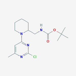 molecular formula C16H25ClN4O2 B7898907 [1-(2-Chloro-6-methyl-pyrimidin-4-yl)-piperidin-2-ylmethyl]-carbamic acid tert-butyl ester 