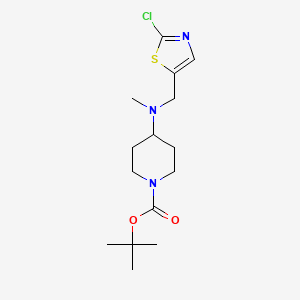 molecular formula C15H24ClN3O2S B7898923 tert-Butyl 4-(((2-chlorothiazol-5-yl)methyl)(methyl)amino)piperidine-1-carboxylate 