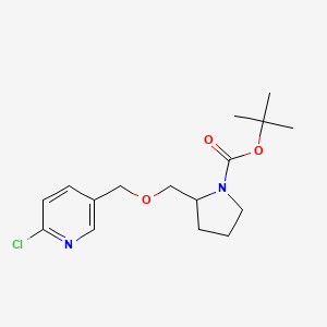molecular formula C16H23ClN2O3 B7898944 2-(6-Chloro-pyridin-3-ylmethoxymethyl)-pyrrolidine-1-carboxylic acid tert-butyl ester 