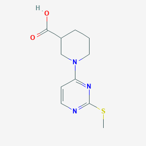molecular formula C11H15N3O2S B7898965 1-(2-Methylsulfanyl-pyrimidin-4-yl)-piperidine-3-carboxylic acid 