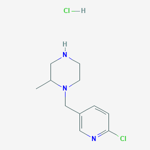 molecular formula C11H17Cl2N3 B7898971 1-(6-Chloro-pyridin-3-ylmethyl)-2-methyl-piperazine hydrochloride 