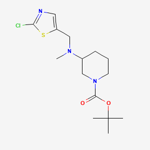 molecular formula C15H24ClN3O2S B7898975 3-[(2-Chloro-thiazol-5-ylmethyl)-methyl-amino]-piperidine-1-carboxylic acid tert-butyl ester 