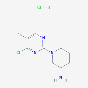 molecular formula C10H16Cl2N4 B7898986 1-(4-Chloro-5-methyl-pyrimidin-2-yl)-piperidin-3-ylamine hydrochloride 
