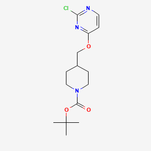 molecular formula C15H22ClN3O3 B7899002 4-(2-Chloro-pyrimidin-4-yloxymethyl)-piperidine-1-carboxylic acid tert-butyl ester 