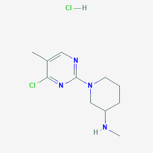 molecular formula C11H18Cl2N4 B7899014 [1-(4-Chloro-5-methyl-pyrimidin-2-yl)-piperidin-3-yl]-methyl-amine hydrochloride 