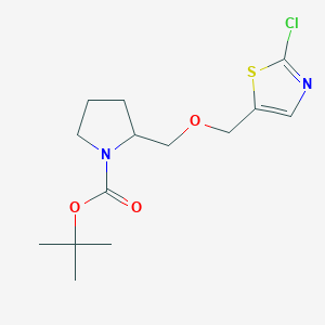 molecular formula C14H21ClN2O3S B7899029 2-(2-Chloro-thiazol-5-ylmethoxymethyl)-pyrrolidine-1-carboxylic acid tert-butyl ester 