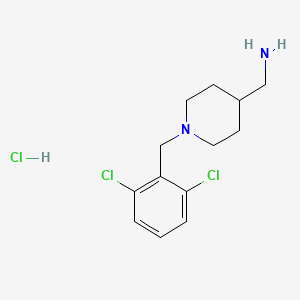 molecular formula C13H19Cl3N2 B7899035 (1-(2,6-Dichlorobenzyl)piperidin-4-yl)methanamine hydrochloride 