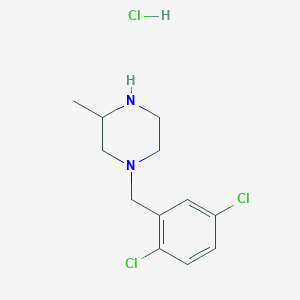 molecular formula C12H17Cl3N2 B7899057 1-(2,5-Dichloro-benzyl)-3-methyl-piperazine hydrochloride 
