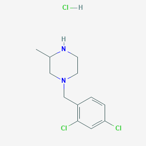 molecular formula C12H17Cl3N2 B7899062 1-(2,4-Dichloro-benzyl)-3-methyl-piperazine hydrochloride 
