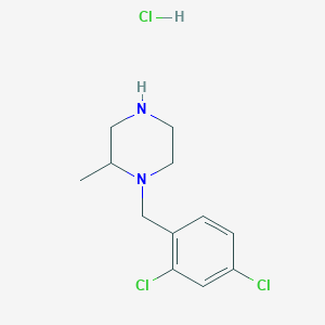 molecular formula C12H17Cl3N2 B7899068 1-(2,4-Dichloro-benzyl)-2-methyl-piperazine hydrochloride 