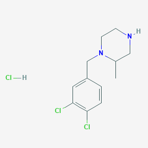 molecular formula C12H17Cl3N2 B7899073 1-(3,4-Dichloro-benzyl)-2-methyl-piperazine hydrochloride 
