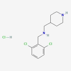 molecular formula C13H19Cl3N2 B7899081 (2,6-Dichloro-benzyl)-piperidin-4-ylmethyl-amine hydrochloride 