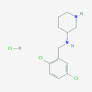 molecular formula C12H17Cl3N2 B7899083 (2,5-Dichloro-benzyl)-piperidin-3-yl-amine hydrochloride 