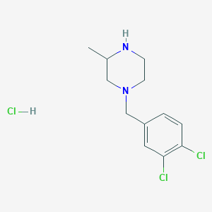 molecular formula C12H17Cl3N2 B7899128 1-(3,4-Dichloro-benzyl)-3-methyl-piperazine hydrochloride 