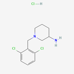 molecular formula C12H17Cl3N2 B7899137 1-(2,6-Dichloro-benzyl)-piperidin-3-ylamine hydrochloride 