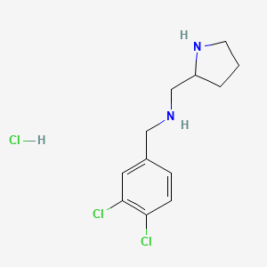 molecular formula C12H17Cl3N2 B7899149 (3,4-Dichloro-benzyl)-pyrrolidin-2-ylmethyl-amine hydrochloride 