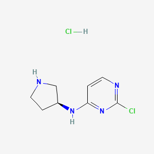 molecular formula C8H12Cl2N4 B7899171 (2-Chloro-pyrimidin-4-yl)-(S)-pyrrolidin-3-yl-amine hydrochloride 