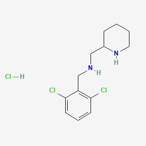 molecular formula C13H19Cl3N2 B7899179 (2,6-Dichloro-benzyl)-piperidin-2-ylmethyl-amine hydrochloride 