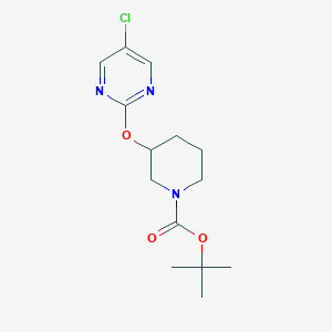 molecular formula C14H20ClN3O3 B7899197 3-(5-Chloro-pyrimidin-2-yloxy)-piperidine-1-carboxylic acid tert-butylester 