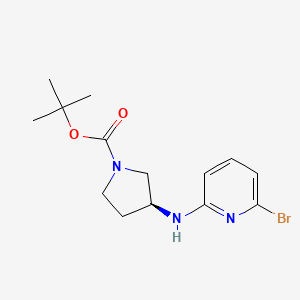 molecular formula C14H20BrN3O2 B7899203 (S)-3-(6-Bromo-pyridin-2-ylamino)-pyrrolidine-1-carboxylic acid tert-butyl ester 
