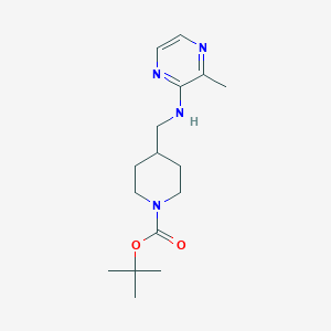 molecular formula C16H26N4O2 B7899210 tert-Butyl 4-(((3-methylpyrazin-2-yl)amino)methyl)piperidine-1-carboxylate 