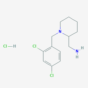 molecular formula C13H19Cl3N2 B7899217 (1-(2,4-Dichlorobenzyl)piperidin-2-yl)methanamine hydrochloride 