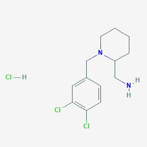 molecular formula C13H19Cl3N2 B7899229 (1-(3,4-Dichlorobenzyl)piperidin-2-yl)methanamine hydrochloride 