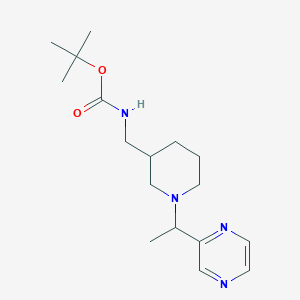 molecular formula C17H28N4O2 B7899259 tert-Butyl ((1-(1-(pyrazin-2-yl)ethyl)piperidin-3-yl)methyl)carbamate 