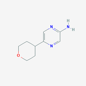molecular formula C9H13N3O B7899270 5-(tetrahydro-2H-pyran-4-yl)pyrazin-2-amine 