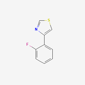 molecular formula C9H6FNS B7899309 4-(2-Fluorophenyl)-1,3-thiazole CAS No. 383145-30-0
