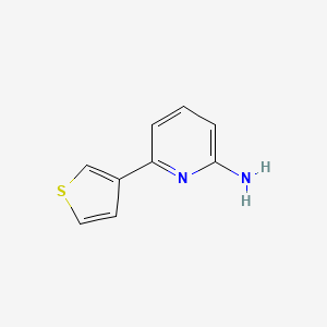 molecular formula C9H8N2S B7899331 2-Amino-6-(3-thienyl)pyridine 