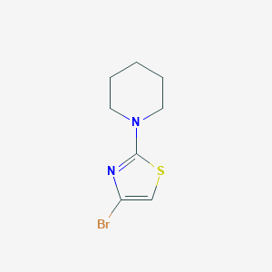 molecular formula C8H11BrN2S B7899399 Piperidine, 1-(4-bromo-2-thiazolyl)- 