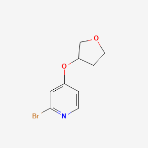 molecular formula C9H10BrNO2 B7899427 2-Bromo-4-((tetrahydrofuran-3-yl)oxy)pyridine 