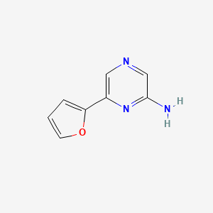 molecular formula C8H7N3O B7899452 6-(2-Furyl)pyrazin-2-amine 