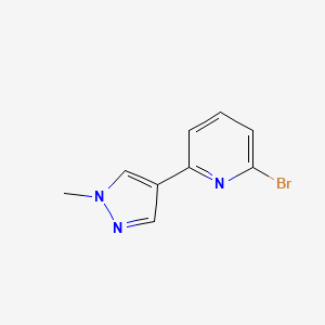 molecular formula C9H8BrN3 B7899474 2-Bromo-6-(N-methylpyrazol-4-yl)pyridine 