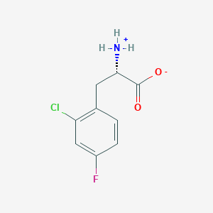 molecular formula C9H9ClFNO2 B7899481 (2S)-2-azaniumyl-3-(2-chloro-4-fluorophenyl)propanoate 