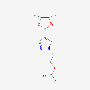 molecular formula C13H21BN2O4 B7899496 2-(4-(4,4,5,5-tetramethyl-1,3,2-dioxaborolan-2-yl)-1H-pyrazol-1-yl)ethyl acetate 